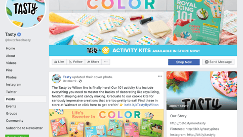 Tasty by Wilton Facebook Cover